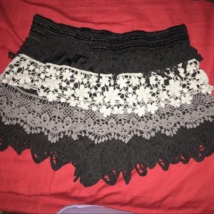 Layered high waisted shorts